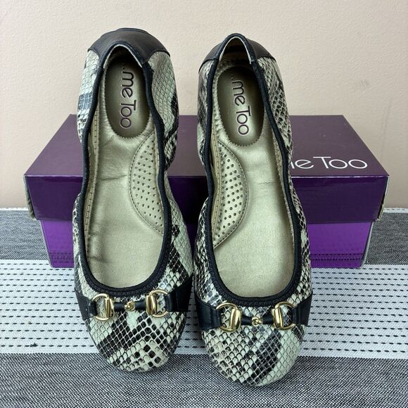 Me Too Women’s Legend Ballet Flats Snake Print Size 8M New In Box - Picture 1 of 7